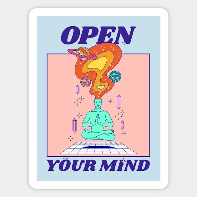 Open Your Mind Mystical Esoteric Psychedelic Magnet by Tip Top Tee's